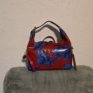Patricia Nash Floral Red and Blue Women's Handbag
